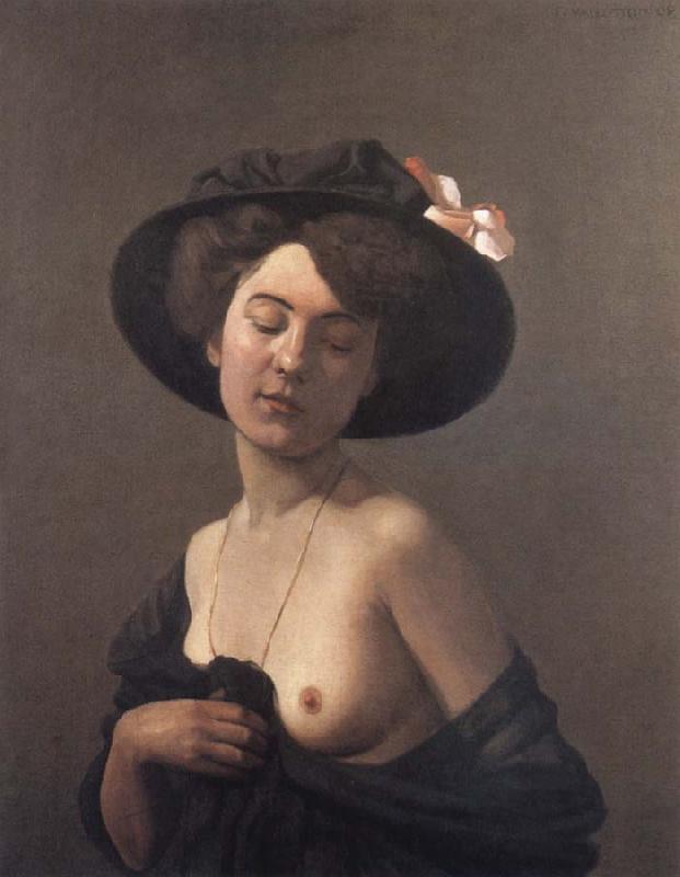 Felix  Vallotton Woman with Black Hat France oil painting art